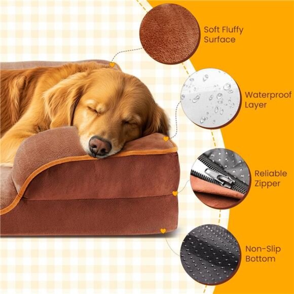 Orthopedic Dog Bed, Comfortable Pet Sofa, Supportive Foam Pet Sofa 28"x23"in - Picture 4 of 6